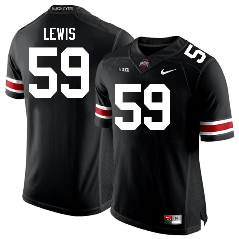 #59 Tyquan Lewis Ohio State Buckeyes Jerseys Football Stitched-Black